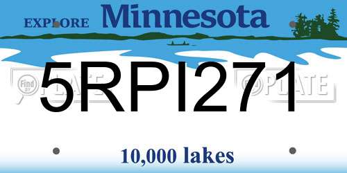5RPI271 Minnesota License Plate