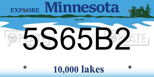 5S65B2 Minnesota License Plate