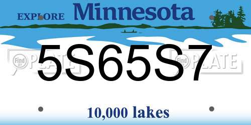 5S65S7 Minnesota License Plate