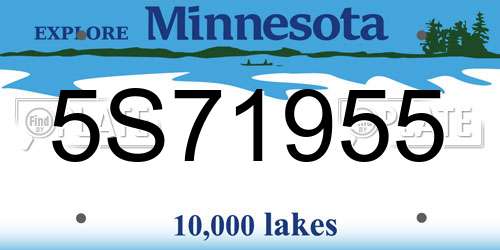 5S71955 Minnesota License Plate