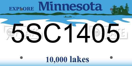 5SC1405 Minnesota License Plate