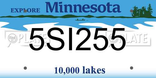 5SI255 Minnesota License Plate