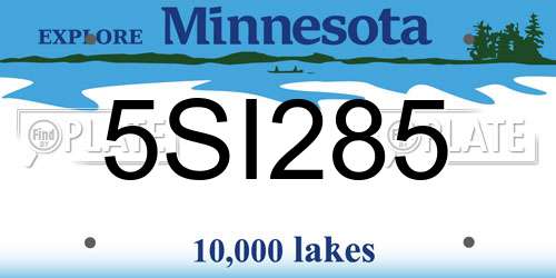 5SI285 Minnesota License Plate