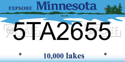 5TA2655 Minnesota License Plate