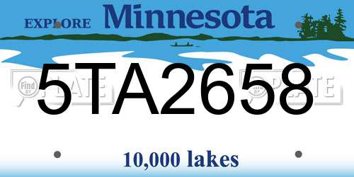 5TA2658 Minnesota License Plate
