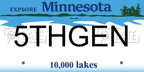 5THGEN Minnesota License Plate