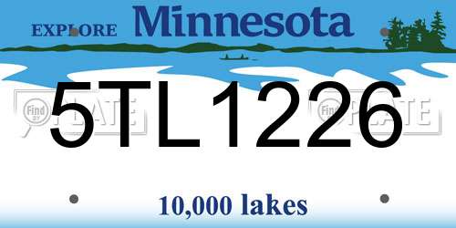 5TL1226 Minnesota License Plate