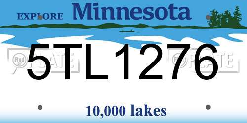5TL1276 Minnesota License Plate