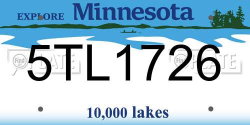 5TL1726 Minnesota License Plate