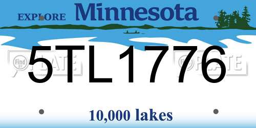 5TL1776 Minnesota License Plate