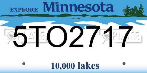 5TO2717 Minnesota License Plate
