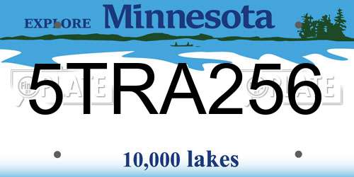 5TRA256 Minnesota License Plate