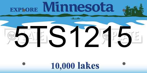 5TS1215 Minnesota License Plate