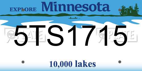 5TS1715 Minnesota License Plate