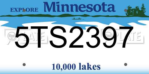 5TS2397 Minnesota License Plate