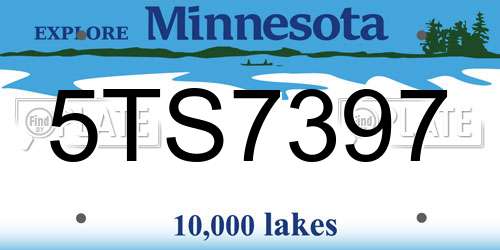 5TS7397 Minnesota License Plate