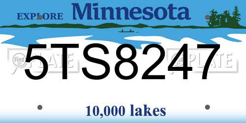 5TS8247 Minnesota License Plate