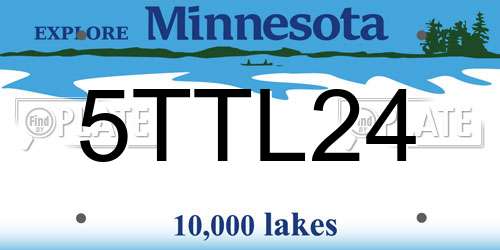5TTL24 Minnesota License Plate