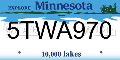 5TWA970 Minnesota License Plate