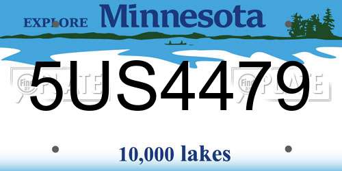 5US4479 Minnesota License Plate