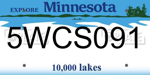 5WCS091 Minnesota License Plate