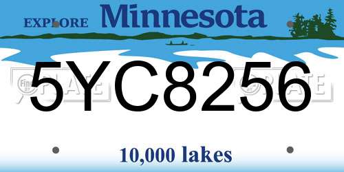 5YC8256 Minnesota License Plate