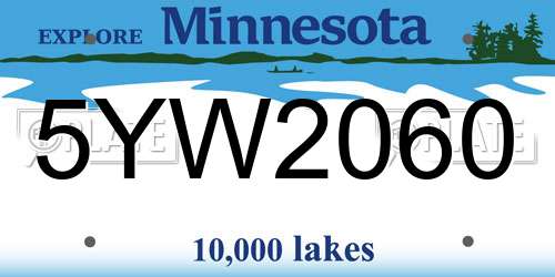 5YW2060 Minnesota License Plate