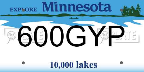 600GYP Minnesota License Plate