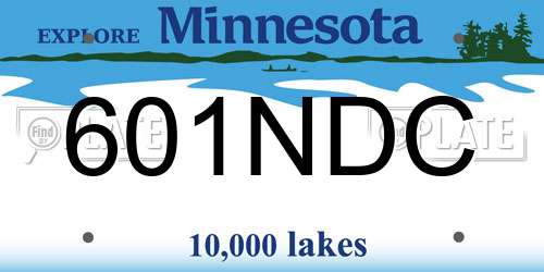 601NDC Minnesota License Plate