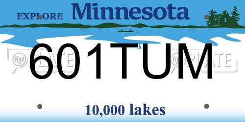601TUM Minnesota License Plate