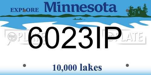 6023IP Minnesota License Plate