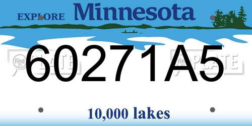 60271A5 Minnesota License Plate