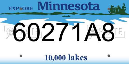60271A8 Minnesota License Plate
