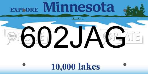 602JAG Minnesota License Plate