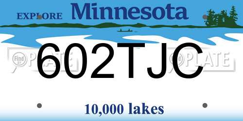 602TJC Minnesota License Plate