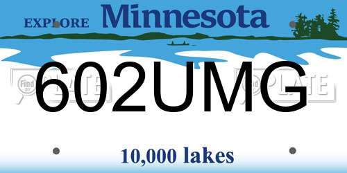 602UMG Minnesota License Plate