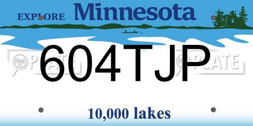 604TJP Minnesota License Plate