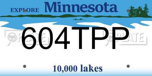 604TPP Minnesota License Plate