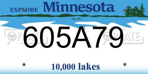 605A79 Minnesota License Plate