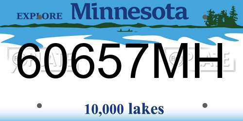 60657MH Minnesota License Plate