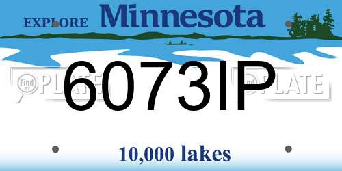6073IP Minnesota License Plate