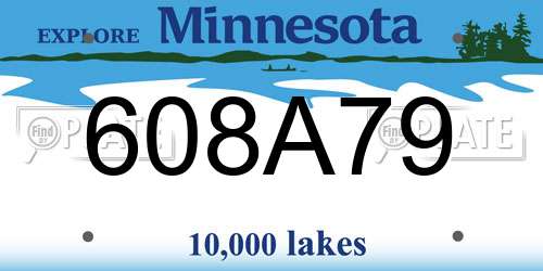 608A79 Minnesota License Plate