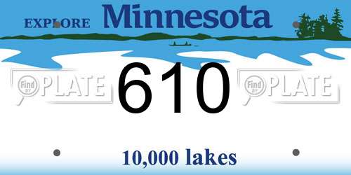 610 Minnesota License Plate