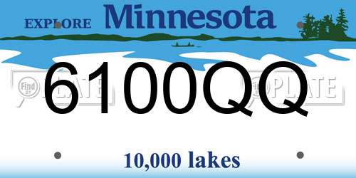 6100QQ Minnesota License Plate