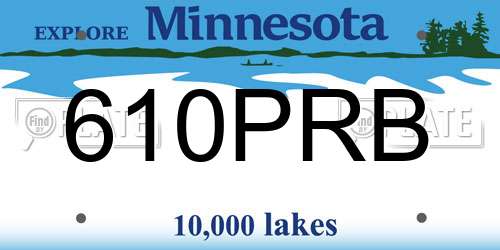 610PRB Minnesota License Plate