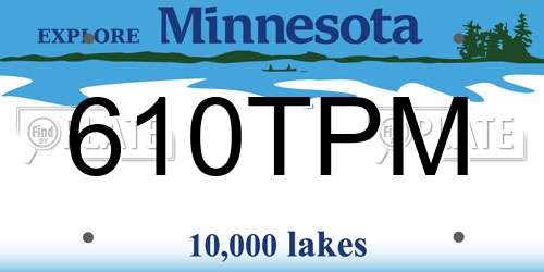 610TPM Minnesota License Plate