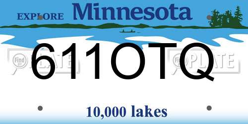 611OTQ Minnesota License Plate