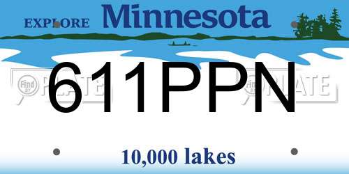 611PPN Minnesota License Plate
