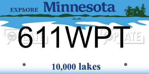 611WPT Minnesota License Plate