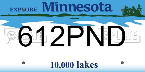 612PND Minnesota License Plate